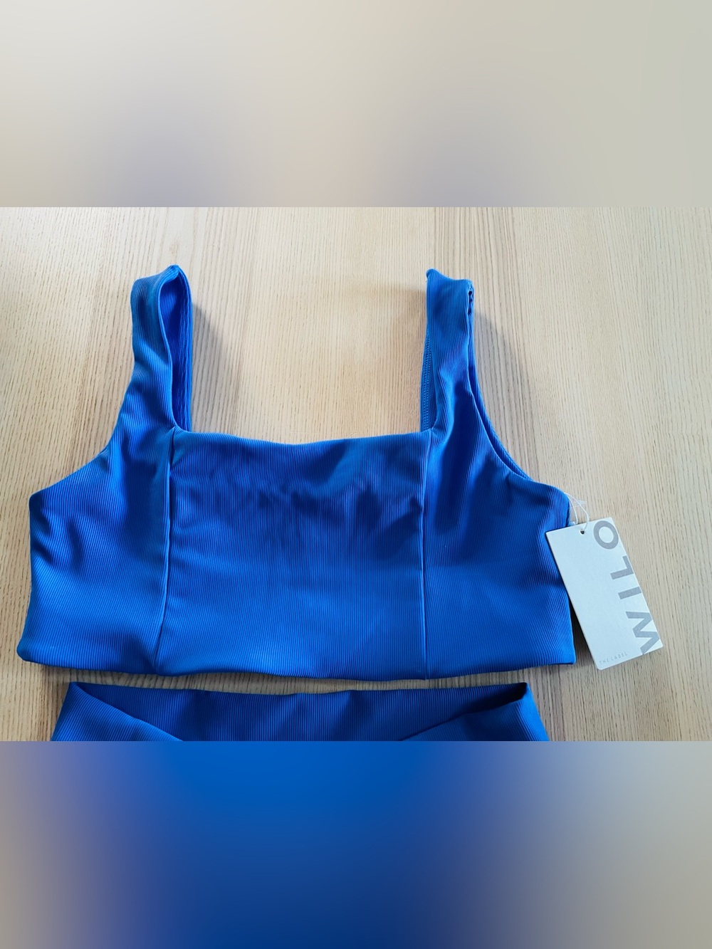 NWT Wilo the Label- sports bra and v-waist shorts set, sz L, cobalt blue ($106) - Picture 2 of 13